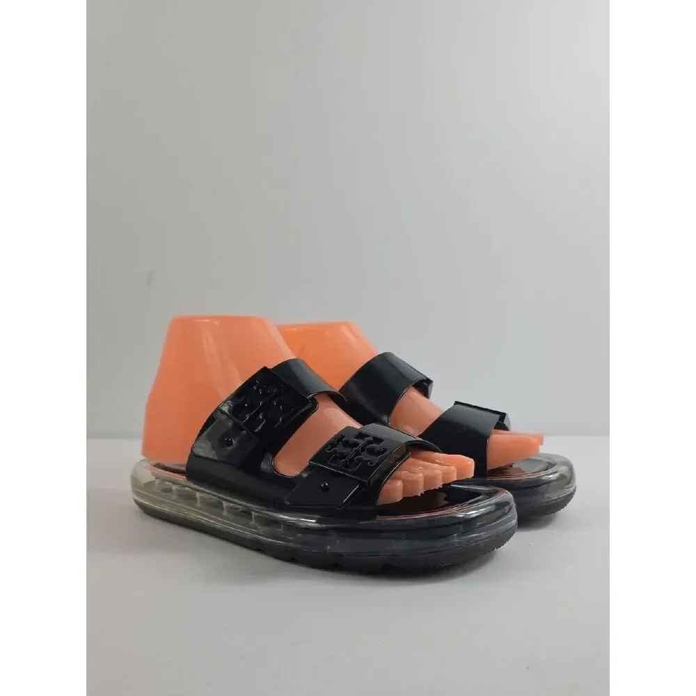 Tory Burch Buckle Bubble Jelly Black Slide Women's Sandal Size 5